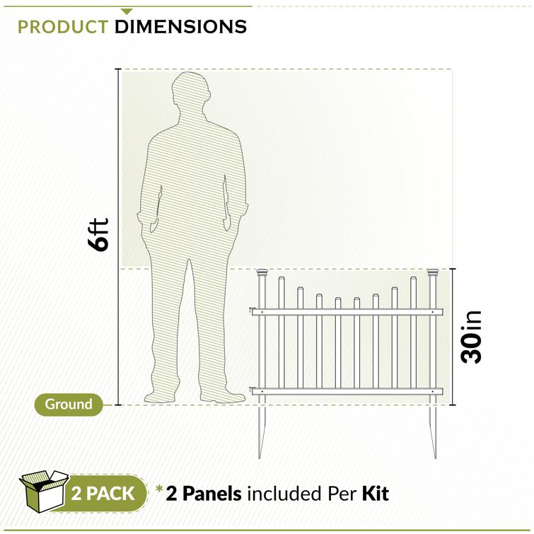 Washington No-Dig Garden Fence Kit (20in H x 42in W)